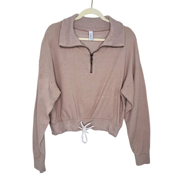 Varley Tan Pullover Sweater With Drawstring Hem, M - Picture 1 of 10